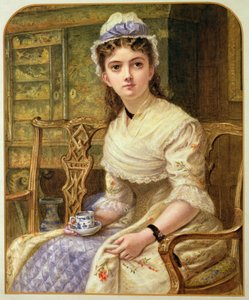 お茶を飲む女性、1895